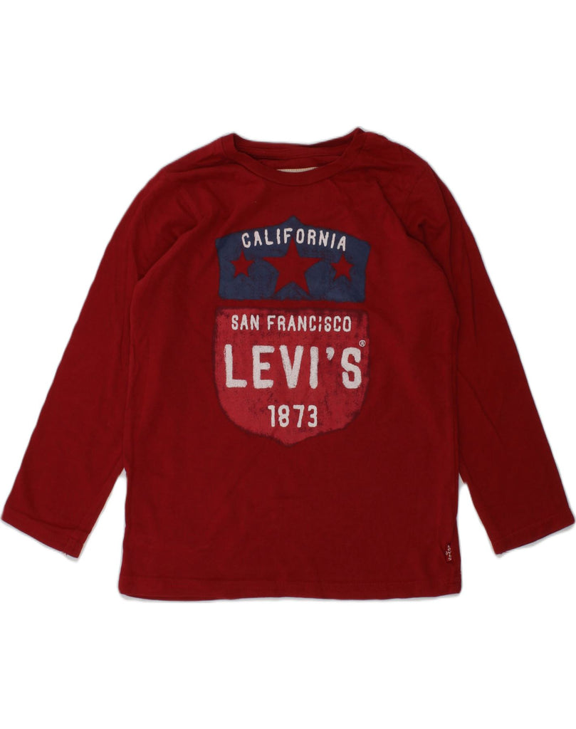 LEVI'S Boys Graphic Top Long Sleeve 5-6 Years Red Cotton | Vintage Levi's | Thrift | Second-Hand Levi's | Used Clothing | Messina Hembry 