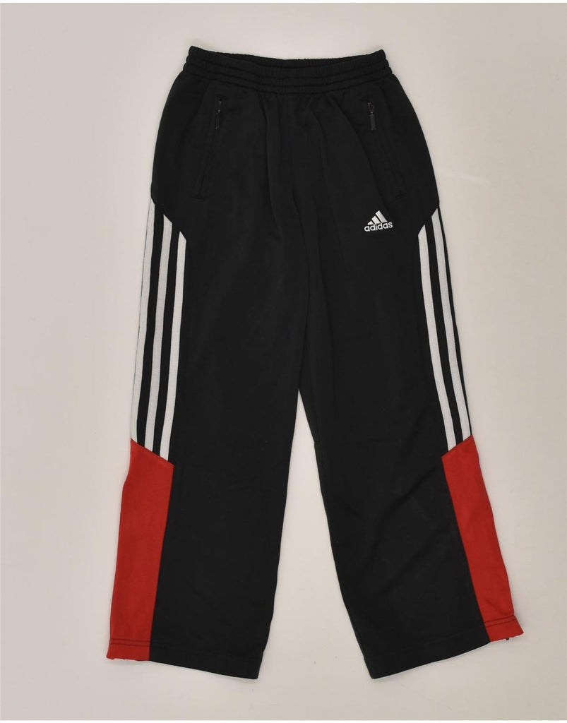 ADIDAS Boys Tracksuit Trousers 7-8 Years Black Polyester | Vintage Adidas | Thrift | Second-Hand Adidas | Used Clothing | Messina Hembry 