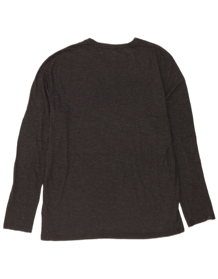 All Saints Mens Top Long Sleeve Large Grey Cotton