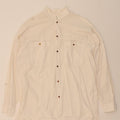 JOHN F GEE Mens Shirt Large Off White Cotton Vintage John F Gee and Second-Hand John F Gee from Messina Hembry 