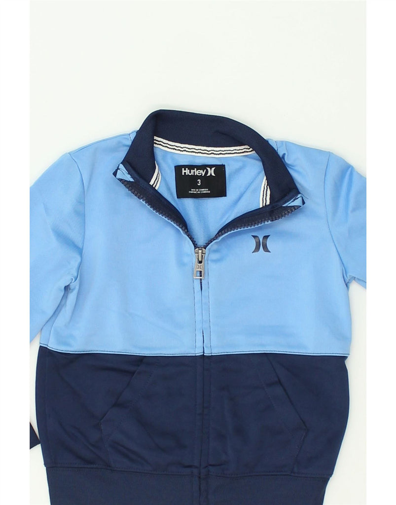 HURLEY Boys Graphic Tracksuit Top Jacket 2-3 Years Blue Colourblock | Vintage Hurley | Thrift | Second-Hand Hurley | Used Clothing | Messina Hembry 