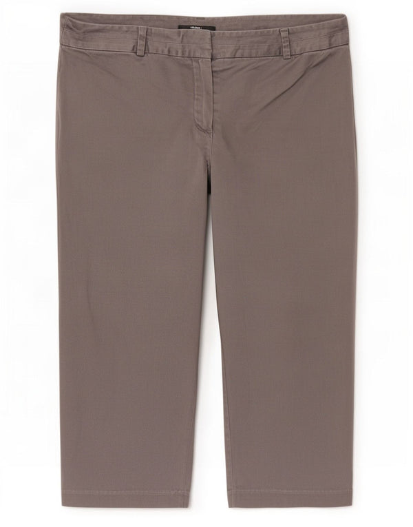 Marks & Spencer Womens Capri Trousers UK 12 Medium W32 L20 Grey Cotton