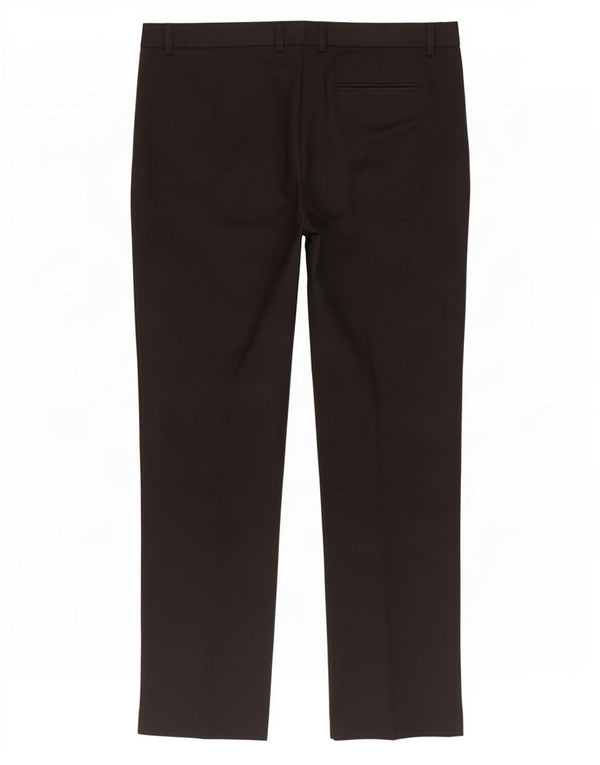 Marks & Spencer Mens Regular Fit Suit Trousers W38 L33 Black Polyester