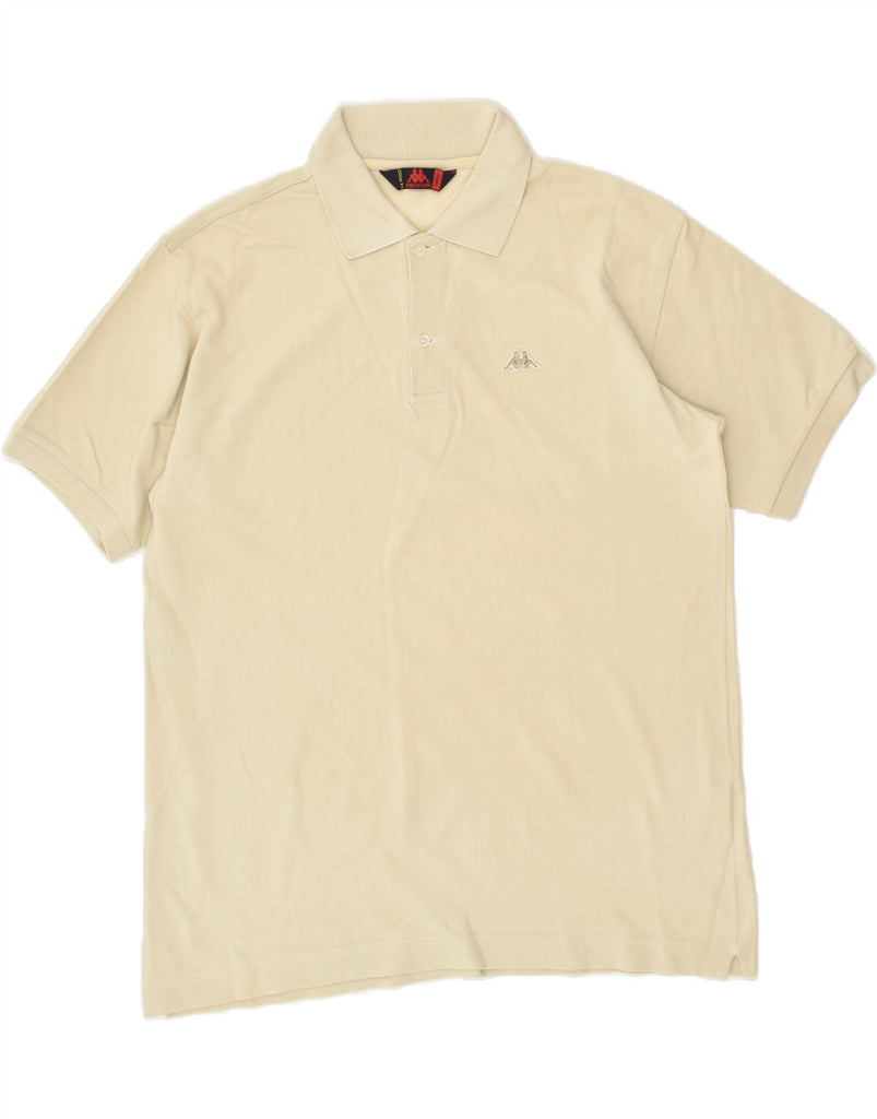 KAPPA Mens Polo Shirt Large Beige Cotton | Vintage Kappa | Thrift | Second-Hand Kappa | Used Clothing | Messina Hembry 