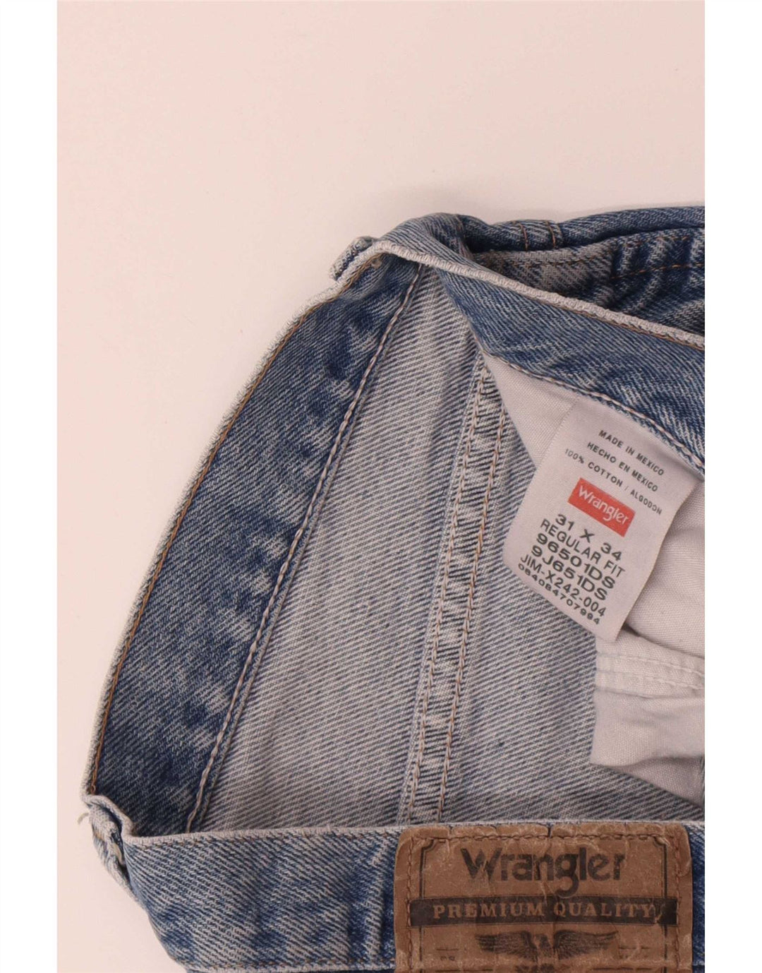 Wrangler Mens Regular Fit Denim Shorts W31 Medium Blue Cotton