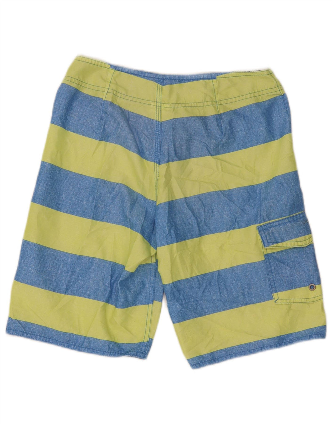 Quiksilver Mens Swimming Shorts XS  Blue Striped Polyester