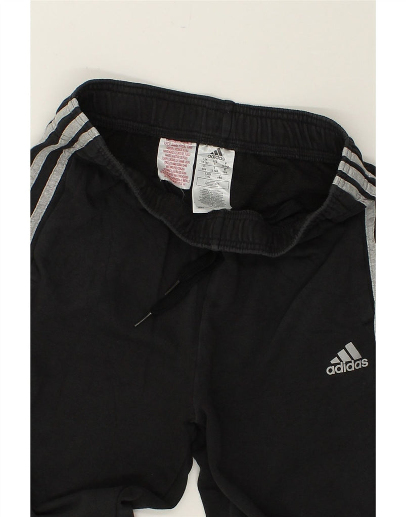 ADIDAS Boys Tracksuit Trousers Joggers 13-14 Years Black Cotton | Vintage Adidas | Thrift | Second-Hand Adidas | Used Clothing | Messina Hembry 