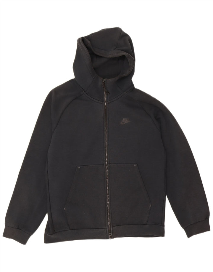 Nike Mens Zip Hoodie Sweater Medium Black Cotton