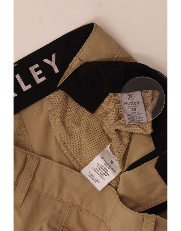 Hurley Mens Chino Shorts W36 Large Brown Polyester