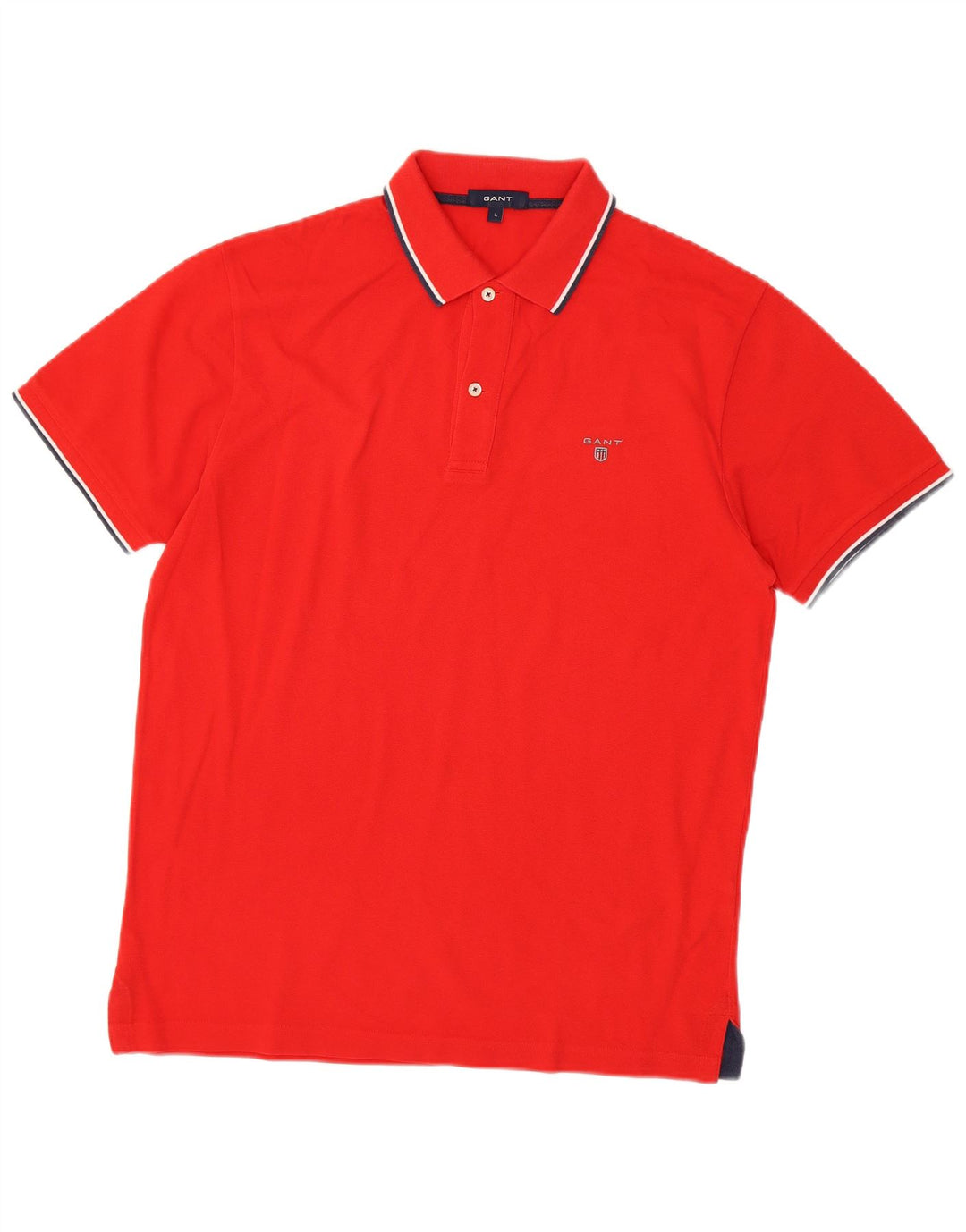 Gant Mens Polo Shirt Large Red Cotton
