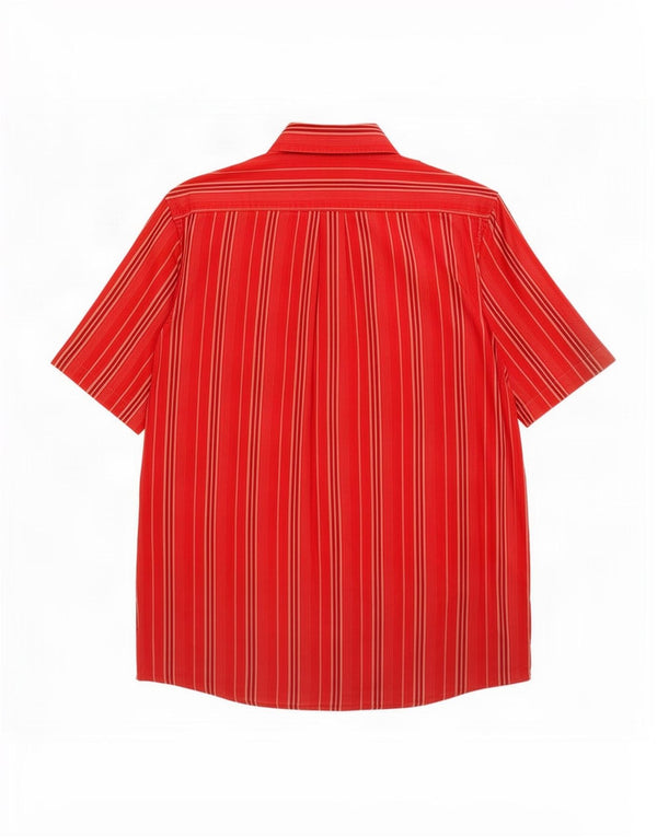 Levi's Mens Short Sleeve Shirt Small Red Striped Cotton
