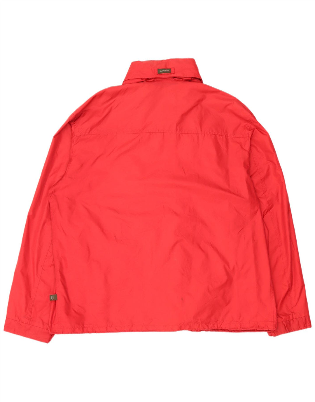 HENRY COTTONS Mens Hooded Rain Jacket IT 56 3XL Red Polyamide