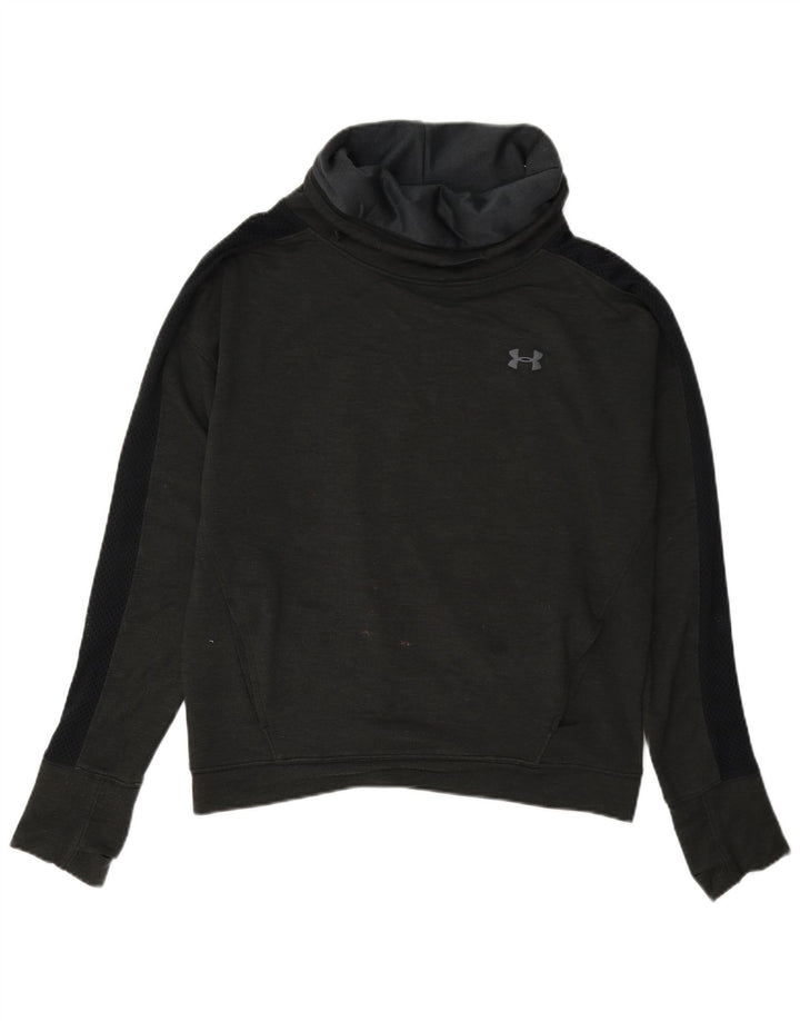 Under Armour Womens Oversized Sweatshirt Jumper UK 14 Medium Black