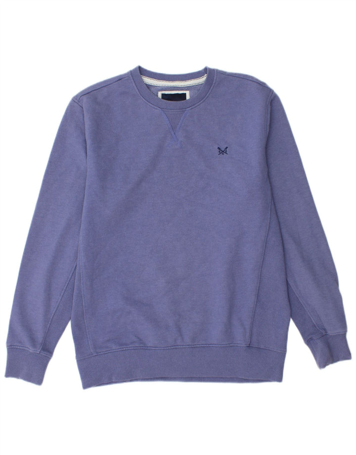 CREW CLOTHING Mens Sweatshirt Jumper Medium Purple Cotton