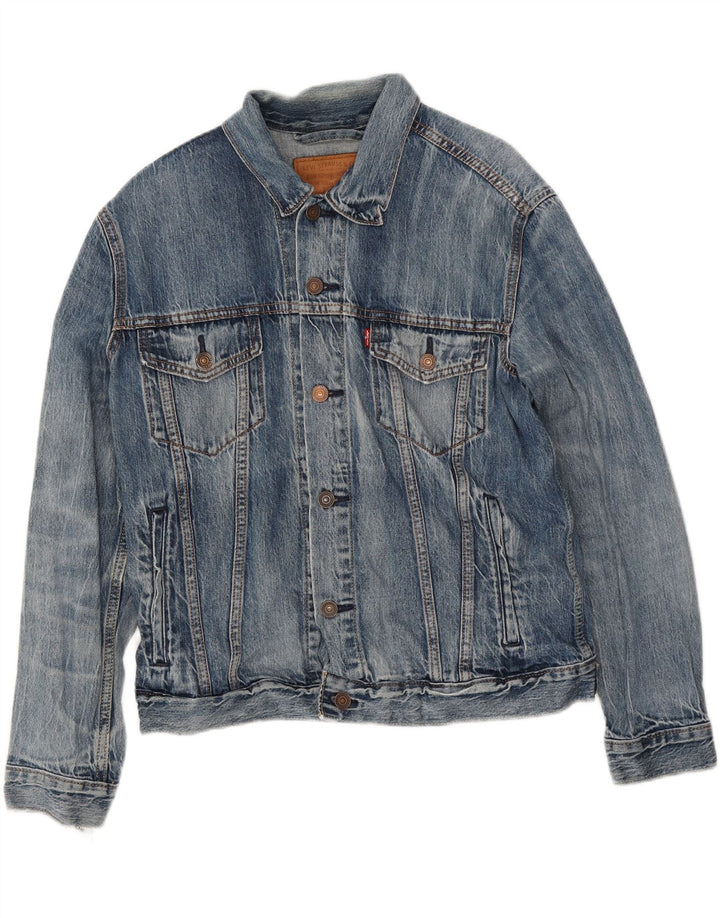 Levi's Mens Denim Jacket UK 38 Medium Blue Cotton