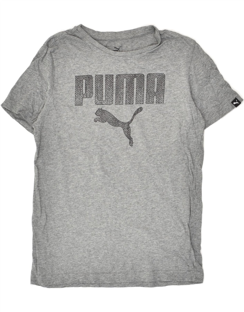 PUMA Boys Graphic T-Shirt Top 13-14 Years Grey Cotton | Vintage Puma | Thrift | Second-Hand Puma | Used Clothing | Messina Hembry 