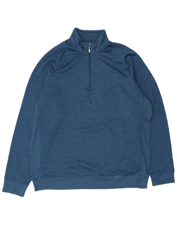 Under Armour Mens Zip Neck Sweatshirt Jumper XL Blue