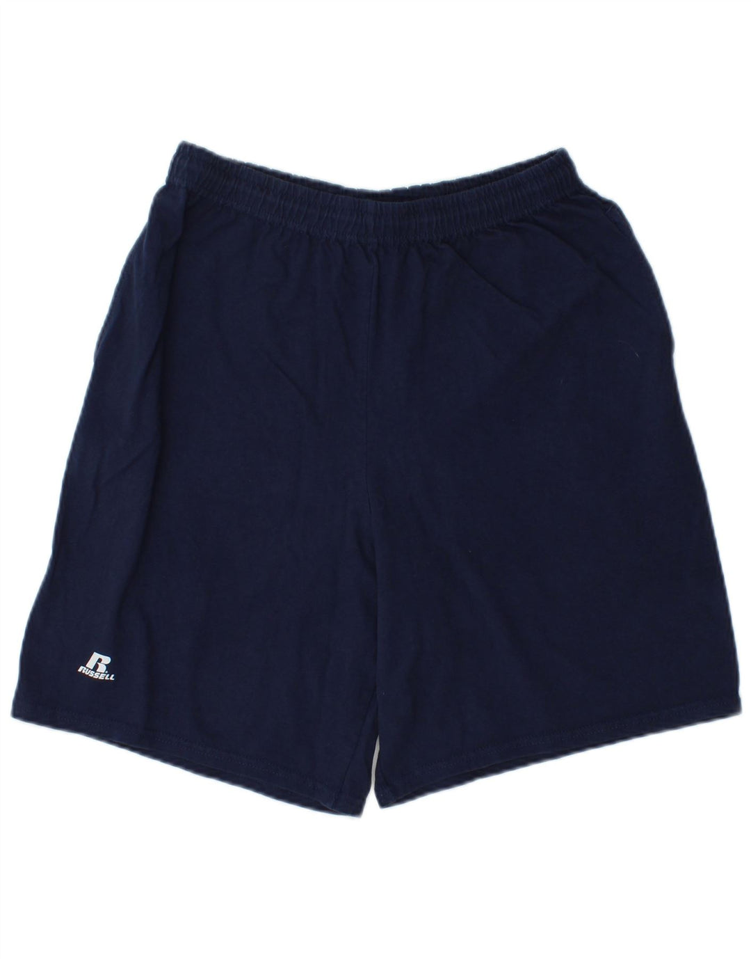 RUSSELL ATHLETIC Mens Sport Shorts Medium Navy Blue Cotton