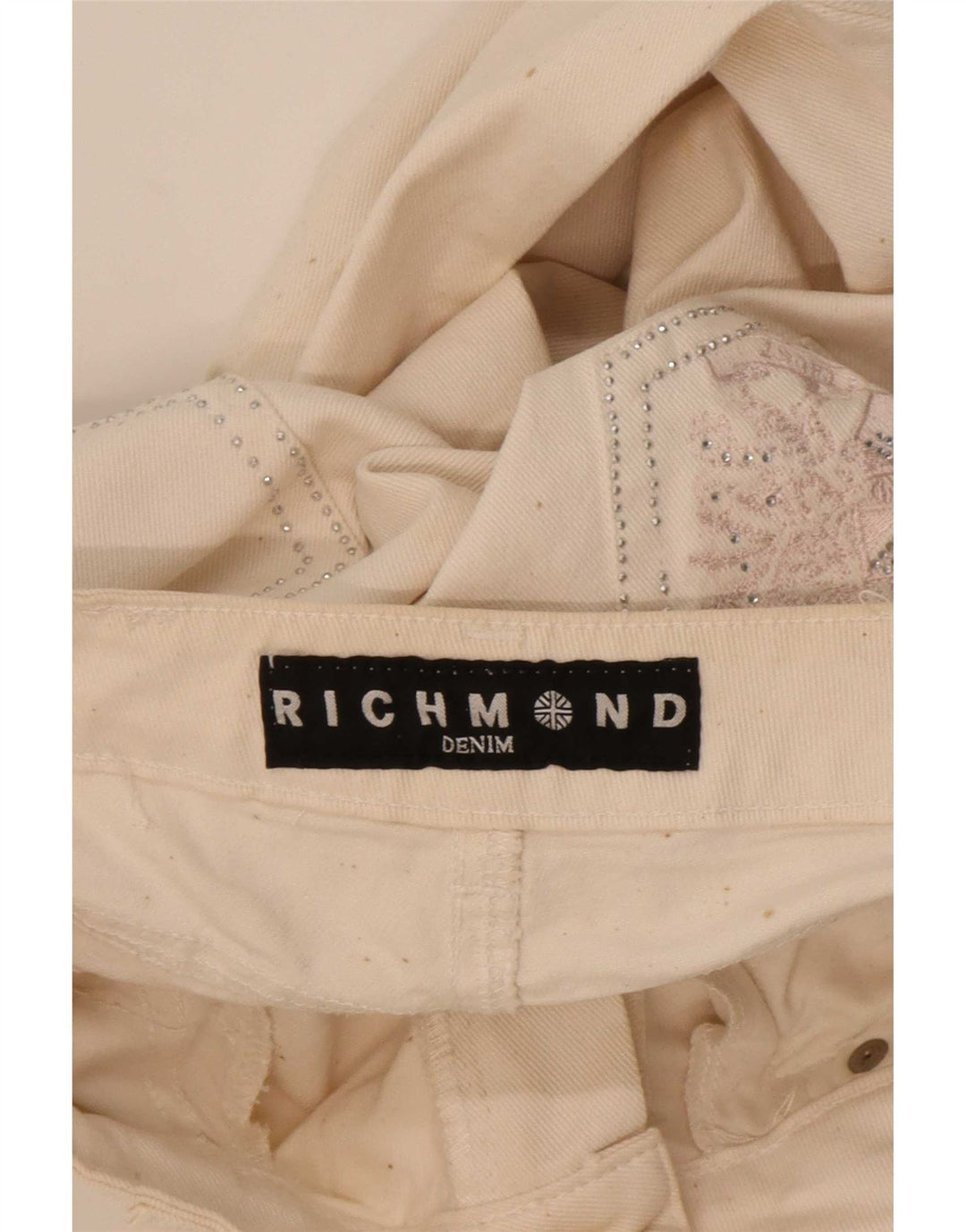 Richmond Womens Straight Jeans W29 L33 White Cotton