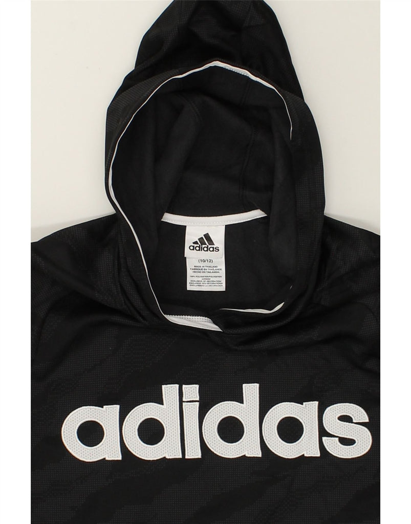 ADIDAS Boys Graphic Hoodie Jumper 10-11 Years Medium Black Camouflage | Vintage Adidas | Thrift | Second-Hand Adidas | Used Clothing | Messina Hembry 