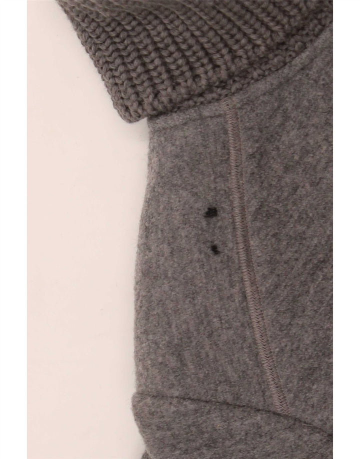 Fay Womens Overcoat UK 18 XL Grey Virgin Wool