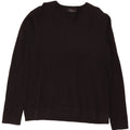Zara Mens V-Neck Jumper Sweater XL Black