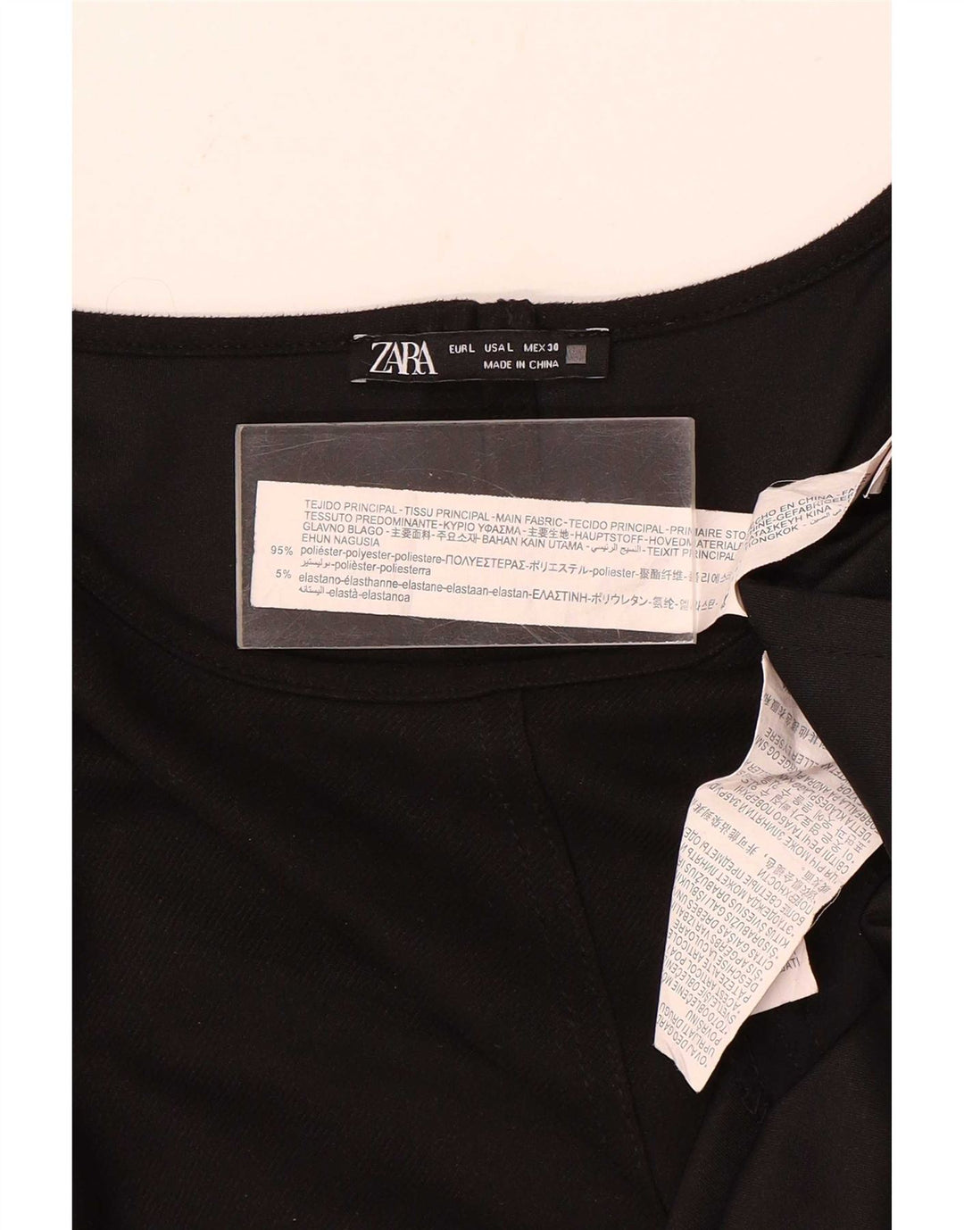 Zara Womens Shift Dress UK 16 Large Black Polyester