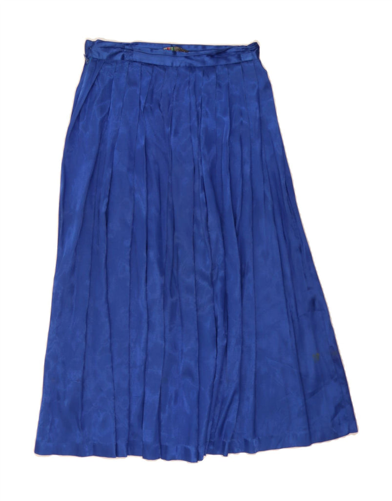STEFANEL Womens Pleated Skirt IT 44 Medium W28  Navy Blue Viscose Vintage Stefanel and Second-Hand Stefanel from Messina Hembry 