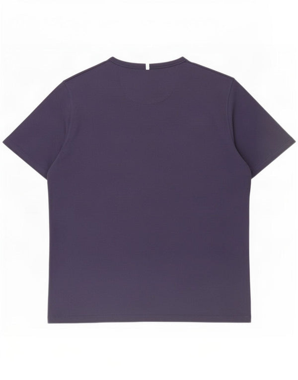 Massimo Dutti Mens Graphic T-Shirt Top 2XL Navy Blue Cotton