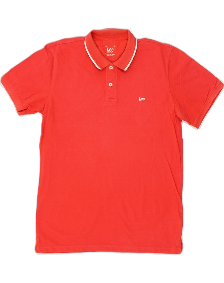 LEE Mens Regular Fit Polo Shirt Small Red Cotton | Vintage Lee | Thrift | Second-Hand Lee | Used Clothing | Messina Hembry 