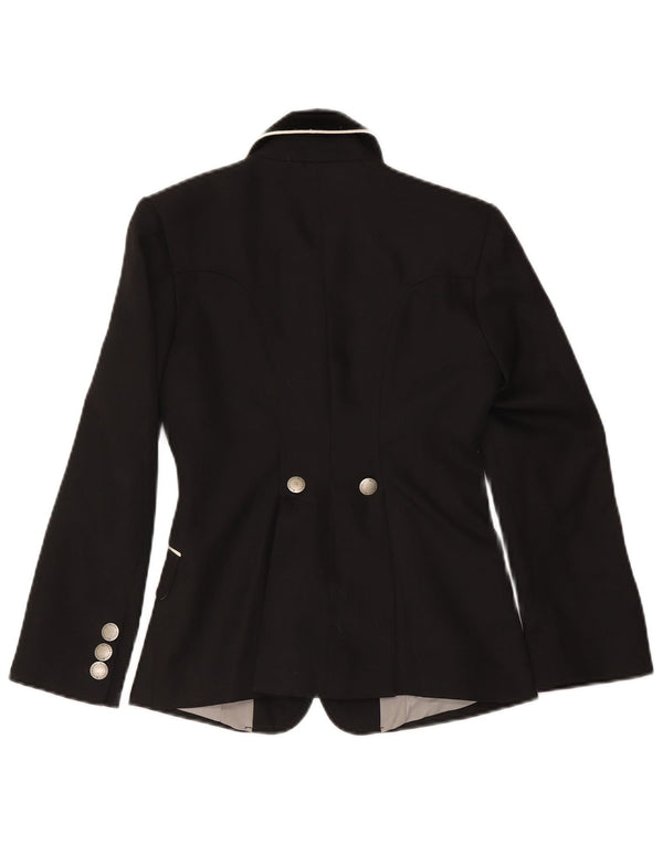 Pfiff Girls 3 Button Blazer Jacket 10-11 Years Black Polyester