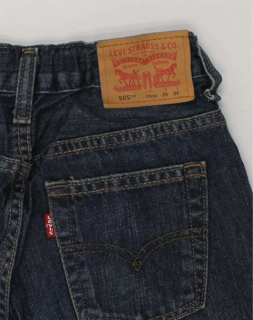 LEVI'S Boys 505 Straight Jeans 9-10 Years W25 L25 Navy Blue Cotton | Vintage Levi's | Thrift | Second-Hand Levi's | Used Clothing | Messina Hembry 