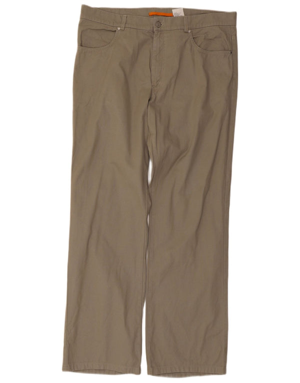 Timberland Mens Straight Casual Trousers W38 L31 Grey Cotton