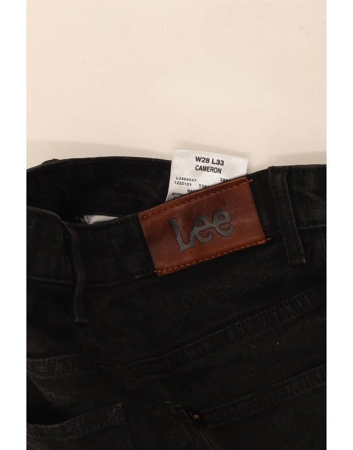 LEE Womens Cameron Bootcut Jeans W28 L33 Black Cotton