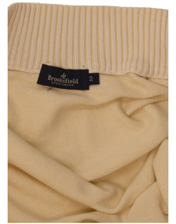 Brooksfield Mens Graphic Cardigan Sweater IT 50 Medium Beige