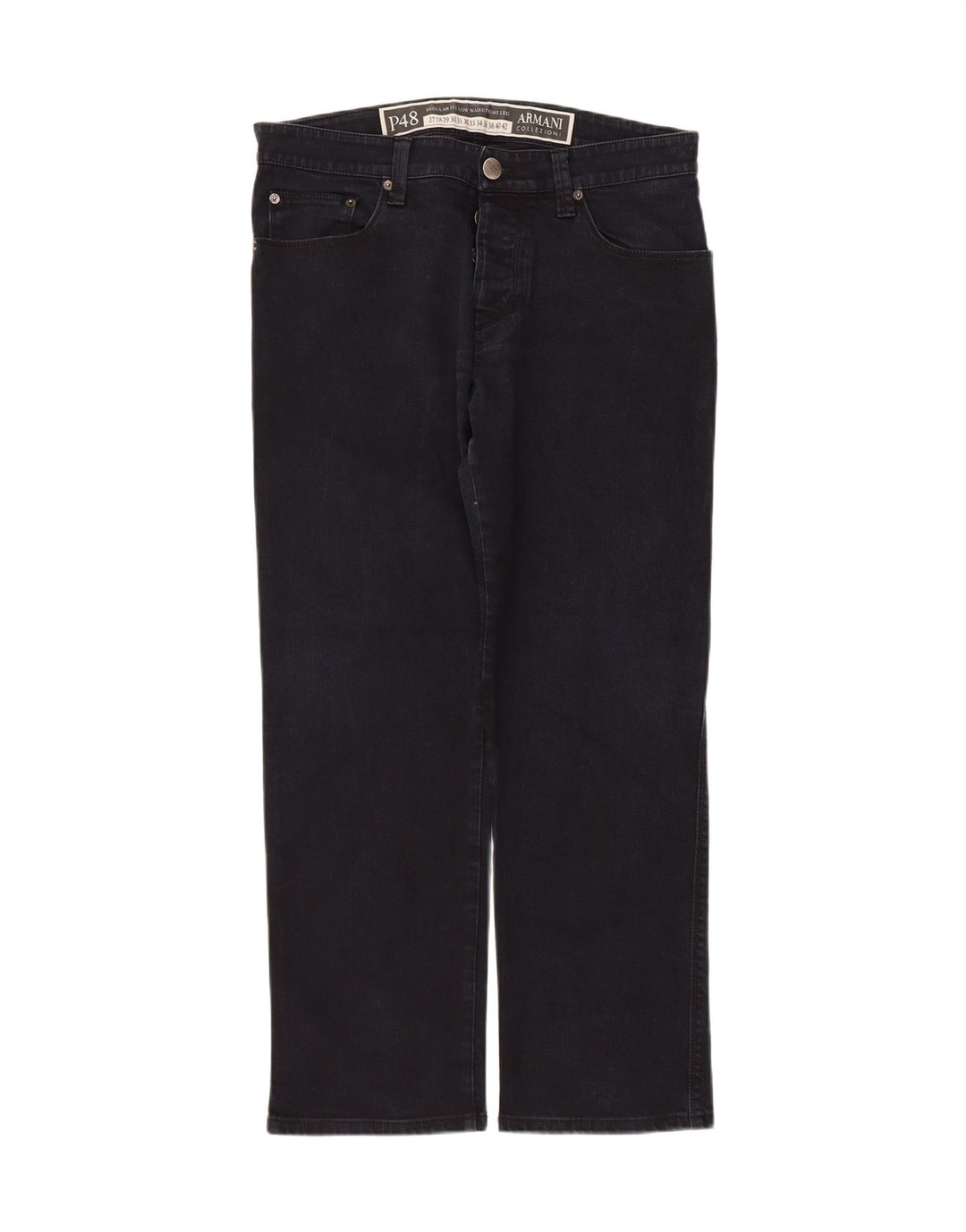 Armani Mens Straight Jeans W32 L27 Navy Blue