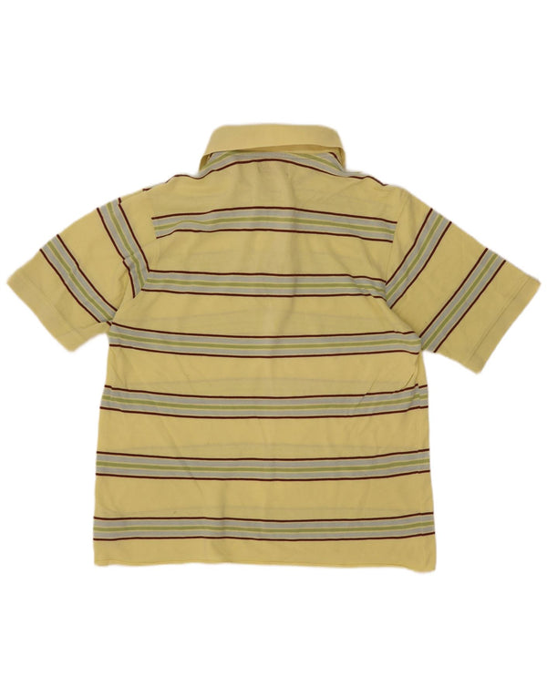 Kappa Boys Polo Shirt 15-16 Years Large Yellow Striped Cotton