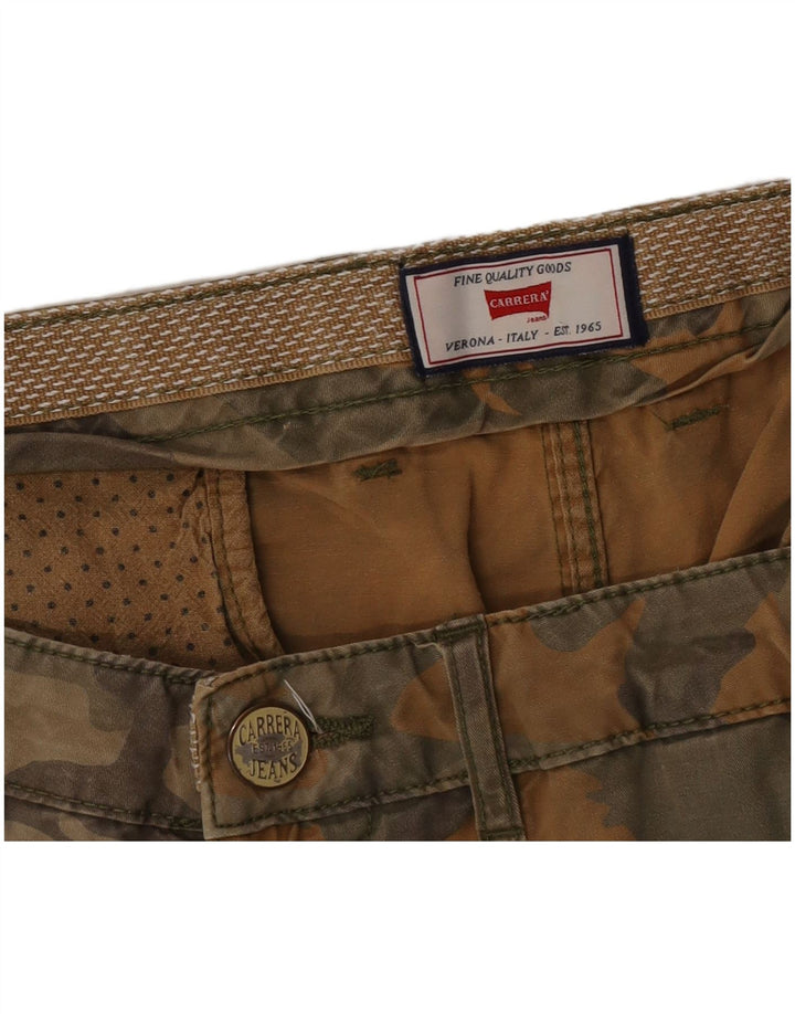 Carrera Mens Cargo Shorts W38 XL Khaki Camouflage