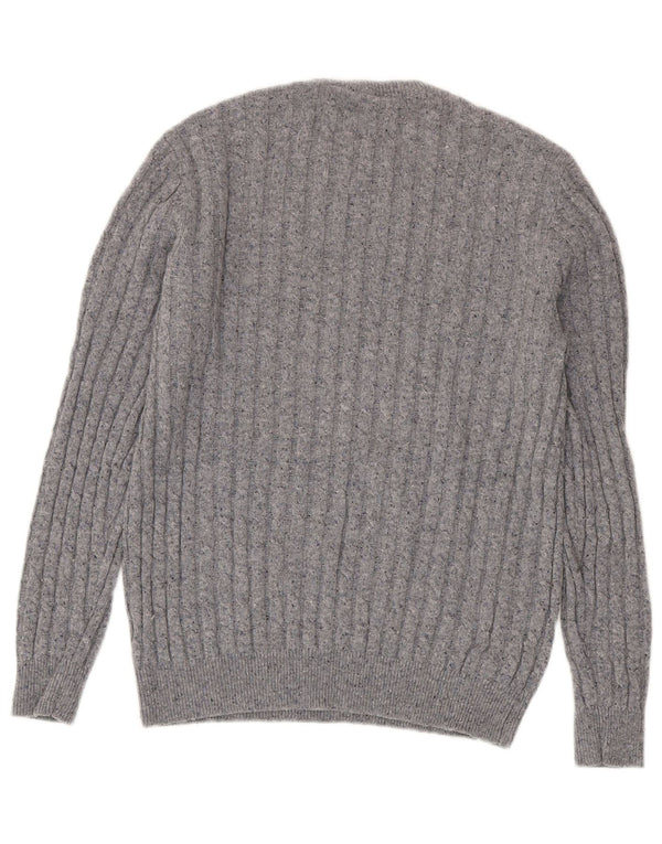 Jack Wills Mens Crew Neck Jumper Sweater Large Grey Wool