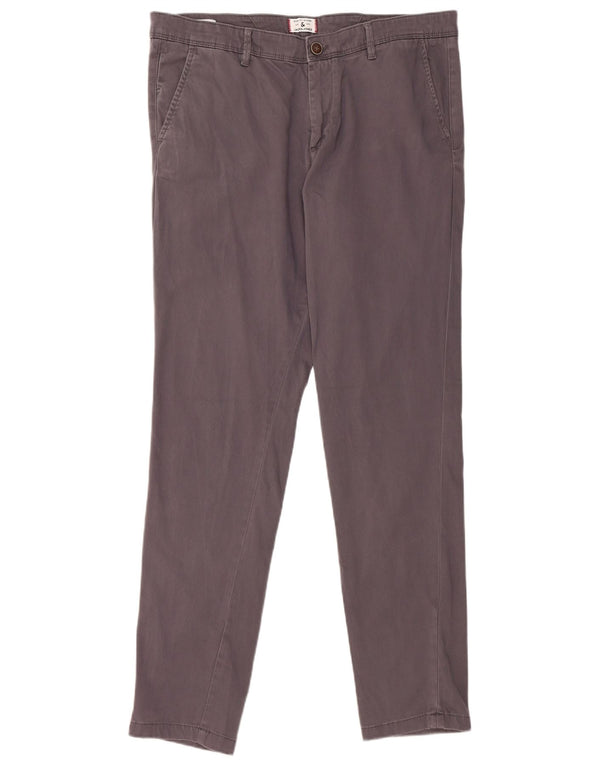 Jack & Jones Mens Slim Chino Trousers W34 L32 Navy Blue Cotton