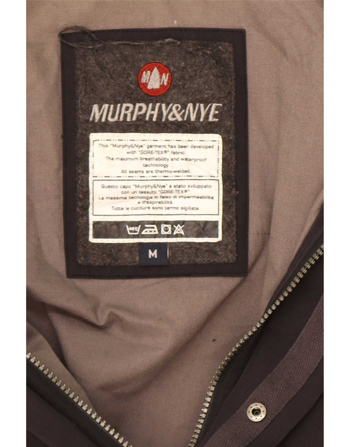 Murphy & Nye Mens Gore-Tex Hooded Raincoat UK 38 Medium Navy Blue