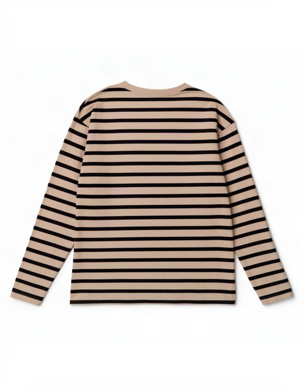 Zara Womens Top Long Sleeve UK 14 Medium White Striped