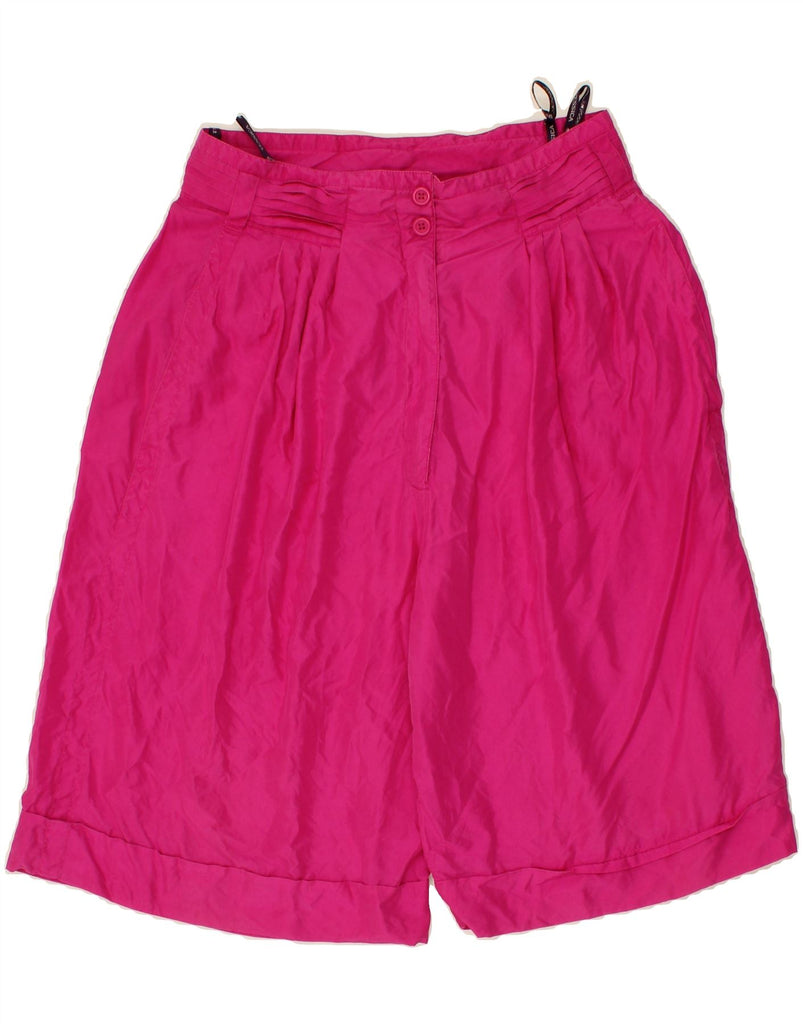 YESSICA Womens Pegged Casual Shorts IT 42 Medium W30 Pink Silk Vintage Yessica and Second-Hand Yessica from Messina Hembry 