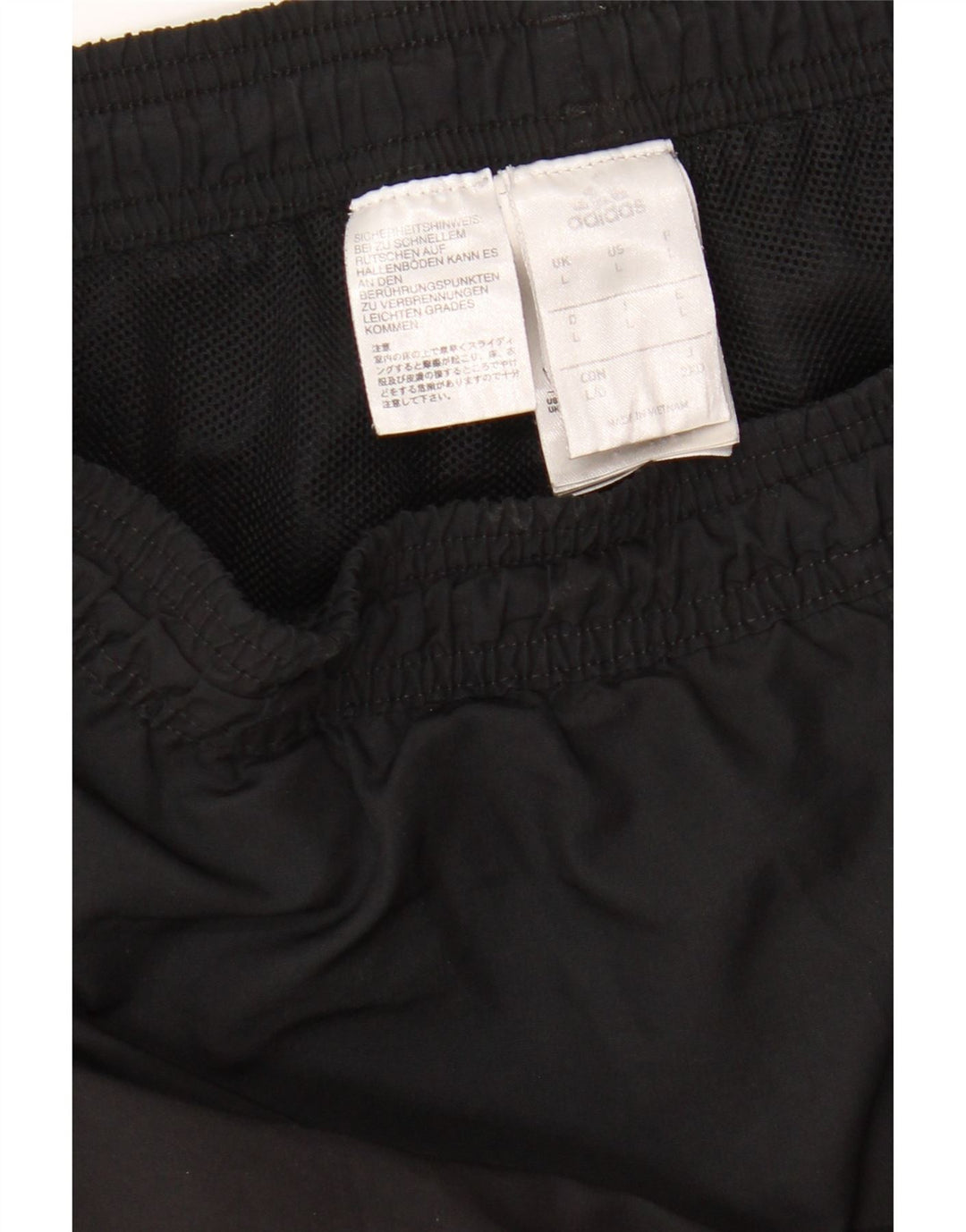 ADIDAS Mens Graphic Tracksuit Trousers Joggers Large Black Polyester