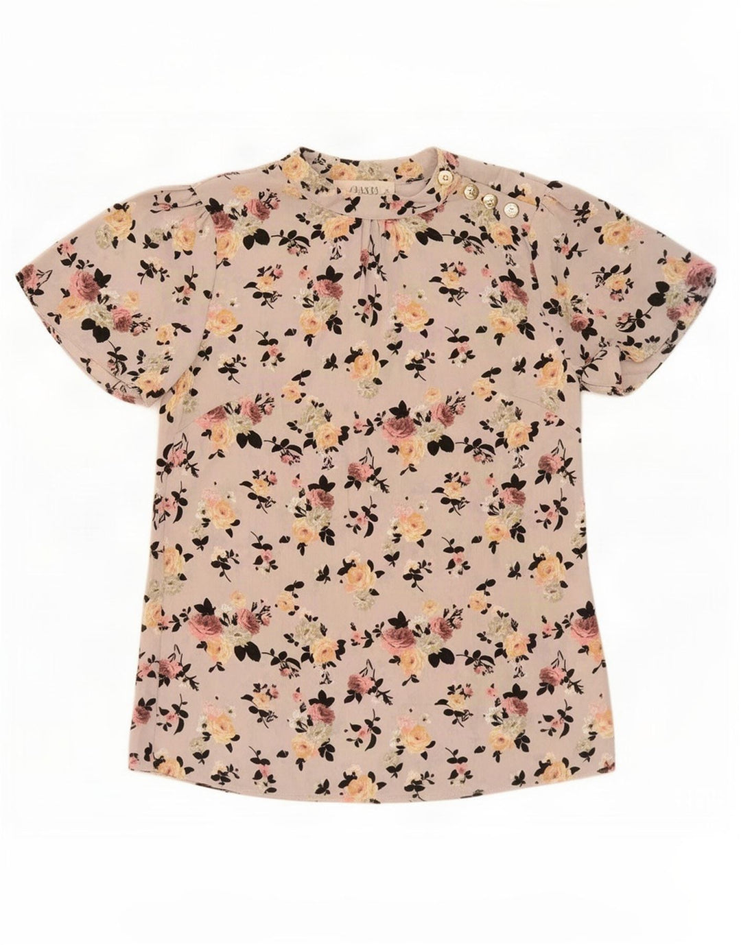 Oasis Womens Blouse Top UK 8 Small Grey Floral Polyester
