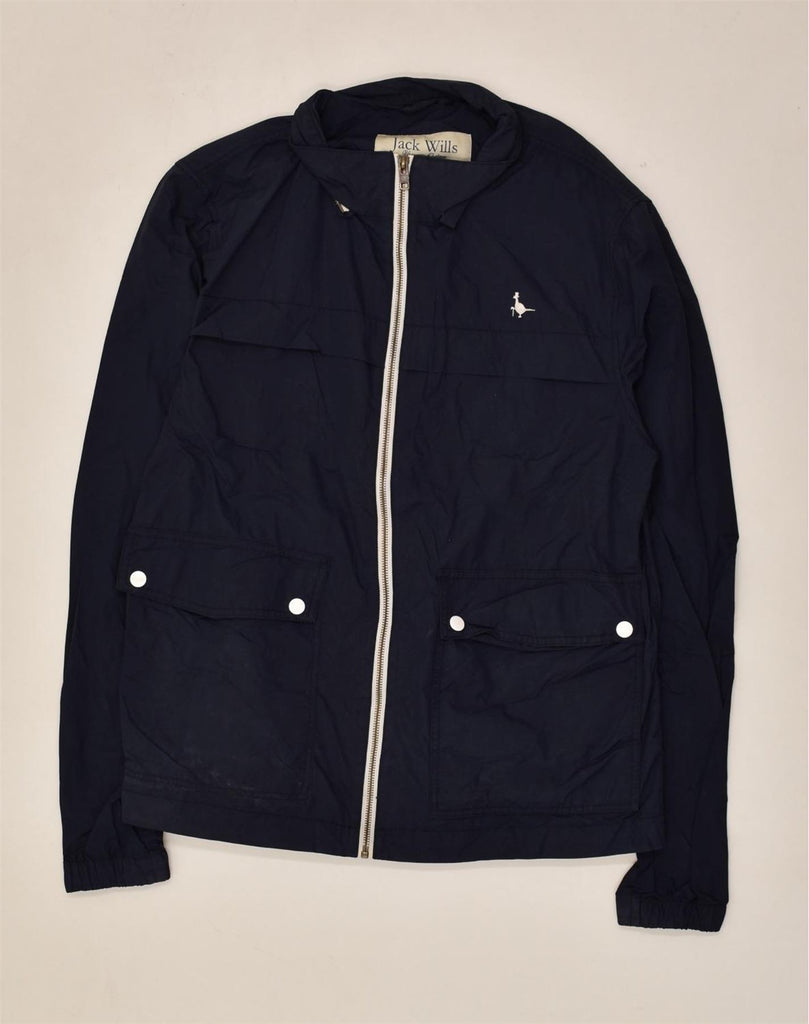 JACK WILLS Mens Bomber Jacket UK 40 Large Navy Blue Nylon | Vintage Jack Wills | Thrift | Second-Hand Jack Wills | Used Clothing | Messina Hembry 