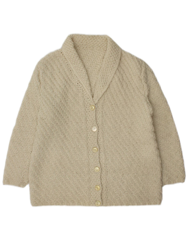 Vintage Womens Cardigan Sweater UK 16 Large Beige