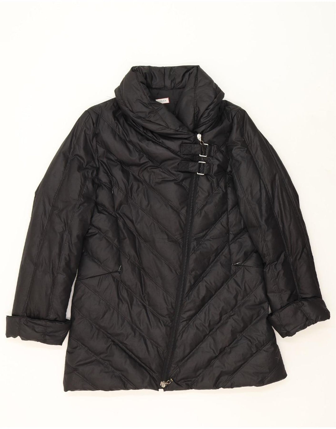 MAX & CO. Womens Padded Coat IT 46 Large Black Polyester Vintage Max & Co. and Second-Hand Max & Co. from Messina Hembry 