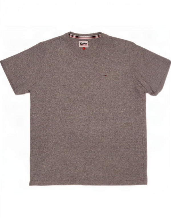 Tommy Hilfiger Mens T-Shirt Top Medium Grey Flecked Cotton