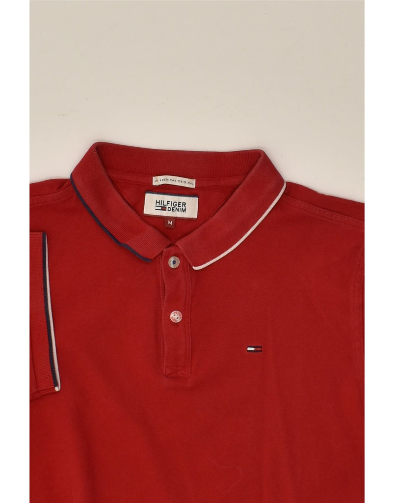 TOMMY HILFIGER Womens Polo Shirt UK 12 Medium Red Cotton | Vintage Tommy Hilfiger | Thrift | Second-Hand Tommy Hilfiger | Used Clothing | Messina Hembry 